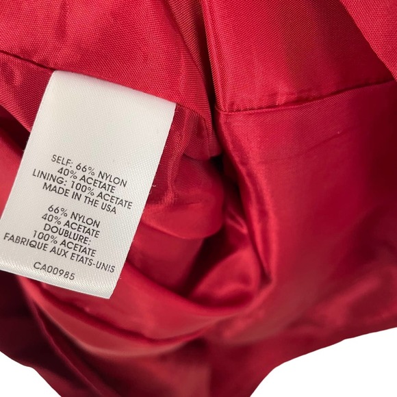 Nanette Lepore Strapless Cocktail Dress Crimson Red Ribbon Tie Waist 2 - Picture 11 of 12